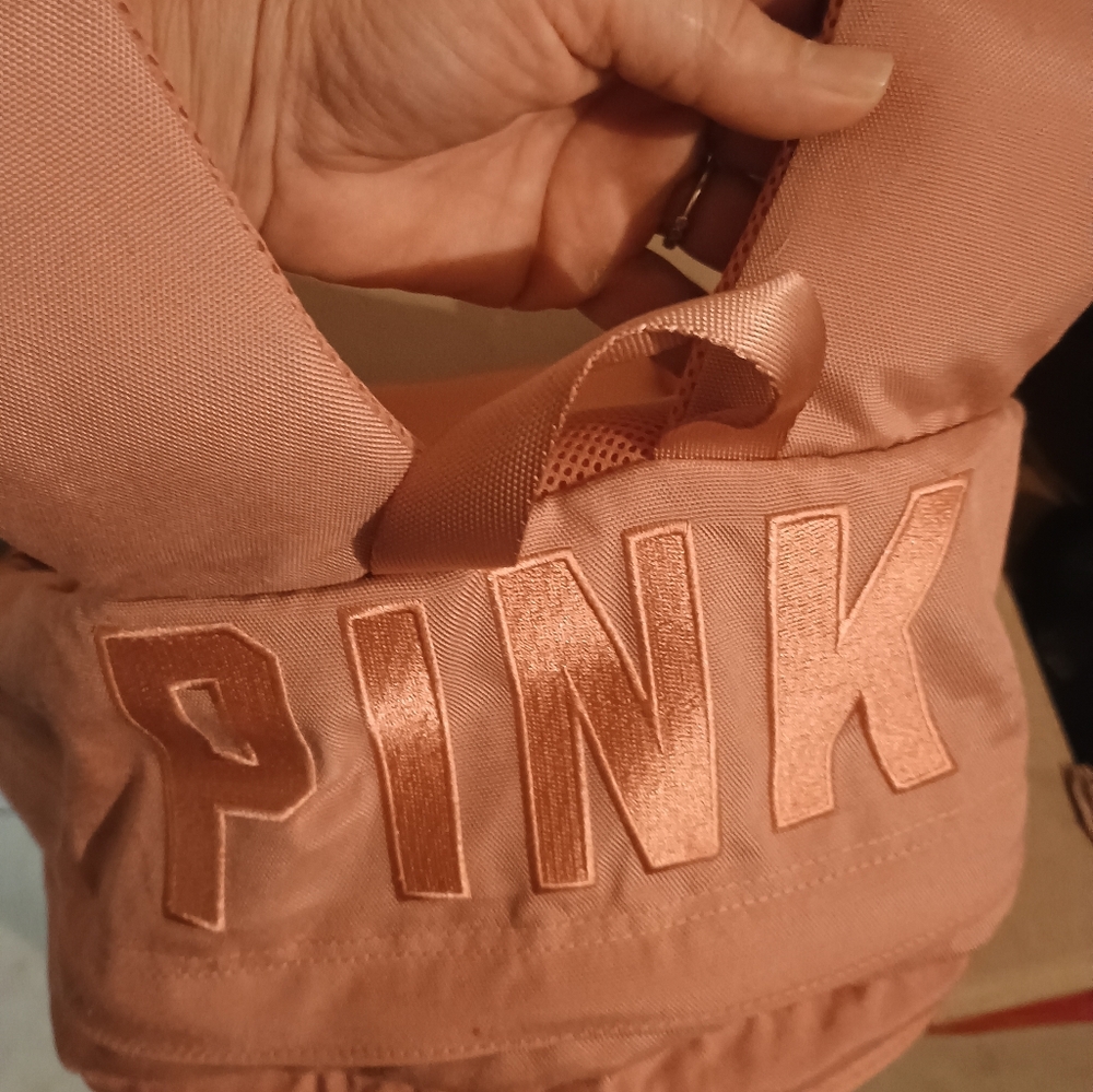 Victoria's Secret Pink large pink canvas backpack lightly used